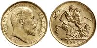 1 funt (sovereign) 1906 M, Melbourne, złoto 7.98