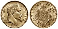 20 franków 1865 A, Paryż, głowa w wieńcu laurowy