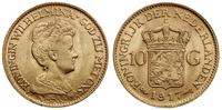 10 guldenów 1917, Utrecht, złoto 6.71 g, próby 9