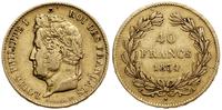 40 franków 1834 A, Paryż, złoto 12.84 g, próby 9