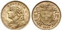 20 franków 1935 L-B, Berno, złoto 6.44 g, próby 