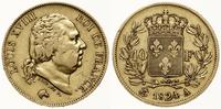 40 franków 1824 A, Paryż, złoto 12.79 g, próby 9