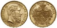 20 franków 1875, Bruksela, złoto 6.44 g, próby 9