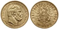 20 marek 1884 A, Berlin, złoto 7.93 g, próby 900