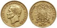 20 marek 1872 E, Drezno, złoto 7.93 g, próby 900