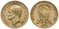 20 marek 1873 E, Drezno, złoto 7.89 g, próby 900