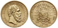 20 marek 1873 F, Stuttgart, złoto 7.93 g, próby 