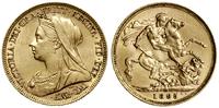 1 funt (sovereign) 1895 M, Melbourne, złoto 7.99