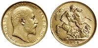 1 funt (sovereign) 1904 M, Melbourne, złoto 7.97