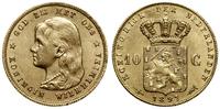 10 guldenów 1897, Utrecht, złoto 6.72 g, próby 9