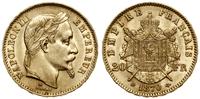 20 franków 1870 BB, Strasbourg, głowa w wieńcu l