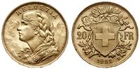 20 franków 1922 B, Berno, typ Vreneli, złoto 6.4