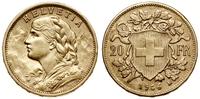 20 franków 1906 B, Berno, typ Vreneli, złoto 6.4
