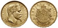 20 franków 1861 A, Paryż, głowa w wieńcu laurowy