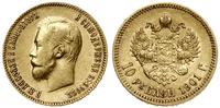 10 rubli 1901 ФЗ, Petersburg, złoto 8.59 g, prób