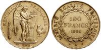 100 franków 1886 A, Paryż, złoto 32,25 g, próby 
