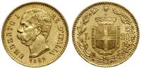 20 lirów 1882 R, Rzym, złoto 6.45 g, próby 900, 