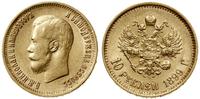 10 rubli 1899 (Ф•З), Petersburg, złoto 8.59 g, p