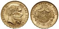 20 franków 1882, Bruksela, złoto 6.44 g, próby 9