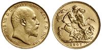 1 funt (sovereign) 1907, Londyn, złoto 7.98 g, p