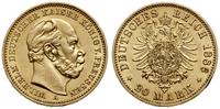 20 marek 1886 A, Berlin, złoto 7.96 g, próby 900