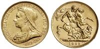 1 funt (sovereign) 1893 M, Melbourne, złoto 7.98
