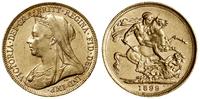 1 funt (sovereign) 1899 M, Melbourne, złoto 7.97