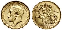 1 funt (sovereign) 1918 I, Bombay, złoto 7.98 g,