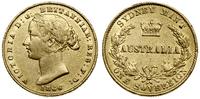 1 funt (sovereign) 1866, Sydney, młoda głowa w l