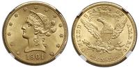 10 dolarów 1901 S, San Francisco, typ Liberty he