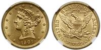 Stany Zjednoczone Ameryki (USA), 5 dolarów, 1901