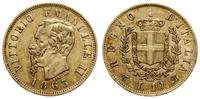 10 lirów 1863, Turyn, złoto 3.21 g, próby 900, n