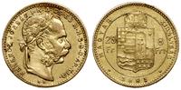 20 franków = 8 forintów 1881 KB, Kremnica, typ z