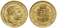 20 franków = 8 forintów 1875 KB, Kremnica, 1. po