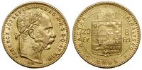 20 franków = 8 forintów 1891 KB, Kremnica, 2. po