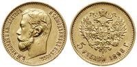5 rubli 1898 АГ, Petersburg, złoto 4.27 g, próby