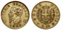10 lirów 1863, Turyn, złoto 3.15 g, próby 900, n