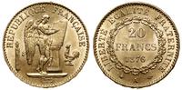 20 franków 1876, Paryż, typ Geniusz piszący Kons