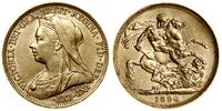 1 funt (sovereign) 1896, Londyn, typ ze starszą 