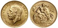 1 funt (sovereign) 1930 SA, Pretoria, z obwódką 