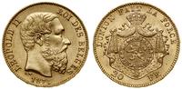 20 franków 1875, Bruksela, złoto 6.42 g, próby 9