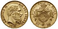 20 franków 1874, Bruksela, złoto 6.44 g, próby 9