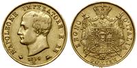 40 lirów 1814 M, Mediolan, złoto 12.83 g