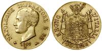 40 lirów 1808 M, Mediolan, złoto 12.84 g, próby 