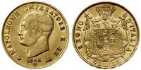 40 lirów 1814 M, Mediolan, złoto 12.84 g, próby 