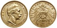 20 marek 1909 A, Berlin, złoto 7.94 g, próby 900
