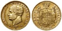 40 lirów 1808 M, Mediolan, złoto 12.82 g, próby 