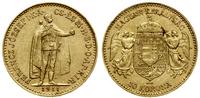 10 koron 1911 KB, Kremnica, złoto 3.38 g, próby 