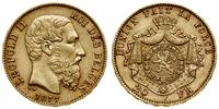 20 franków 1877, Bruksela, złoto 6.44 g, próby 9