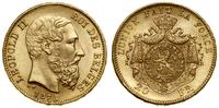 20 franków 1875, Bruksela, złoto 6.45 g, próby 9